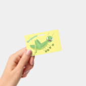 Steekgroene dolle cartoon badge (Handheld)