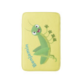 Steekgroene dolle cartoon badmat (Voorkant Verticaal)