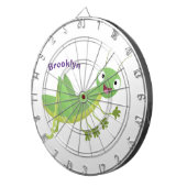 Steekgroene dolle cartoon dartbord (Voorkant Rechts)