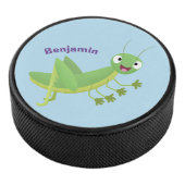 Steekgroene dolle cartoon hockey puck (3/4)