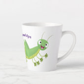 Steekgroene dolle cartoon latte mok (Rechts)