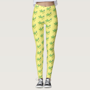Steekgroene dolle cartoon leggings