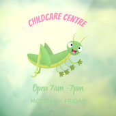 Steekgroene dolle cartoon raamsticker (Vel 3)