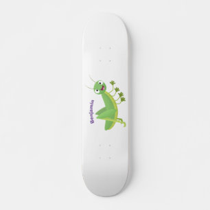 Steekgroene dolle cartoon skateboard