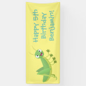 Steekgroene dolle cartoon spandoek (Verticaal)