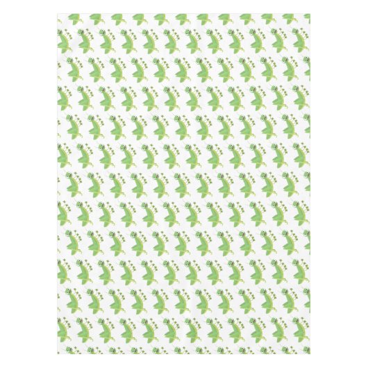 Steekgroene dolle cartoon tafelkleed (Voorkant)