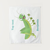 Steekgroene dolle cartoon wandkleed (Voorkant)