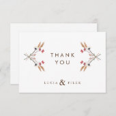 Steekproef Kruisbloem Hartelijk dank Bedankkaart (Voorkant / Achterkant)