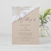 Steekproef Moderne Witte Oceaangolven & Zandhuweli Kaart (Staand voorkant)