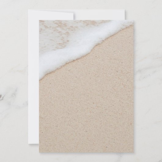 Steekproef Moderne Witte Oceaangolven & Zandhuweli Kaart (Achterkant)