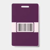 Steekproef Royal Crimson Barcode Visitor Kaart Badge (Achterkant)