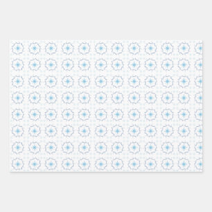 Steekproef: snowflake met kanote-cirkelstijl inpakpapier vel