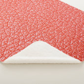 Steekproef van oranje lederbekleding sherpa deken (3/4)