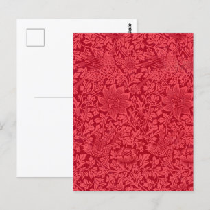 Steekproef van vogel, Anemone Wallpaper door Morri Briefkaart