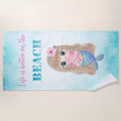 Steekproefband, Baby Zeemeermin Strandlaken (Voorkant)