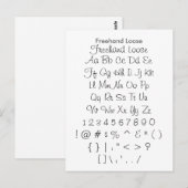 Steekproefblad voor Freehand Losse - Zazzle-letter Briefkaart (Voorkant / Achterkant)
