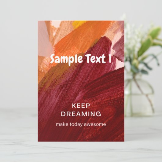 Steekproefuitnodiging Kaart (Staand voorkant)