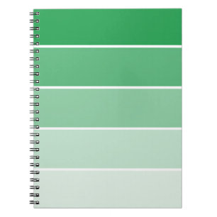 Steekproeven met heldere groene verf notitieboek