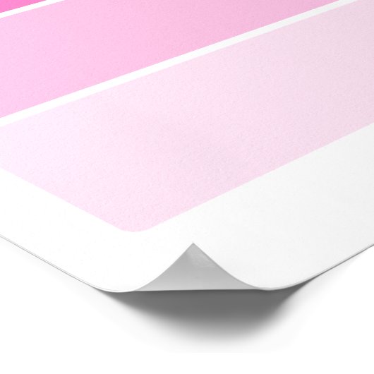 Steekproeven met roze verf poster (Hoek)