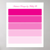 Steekproeven met roze verf poster (Voorkant)