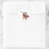 Steekspelridder Ronde Sticker (Tas)