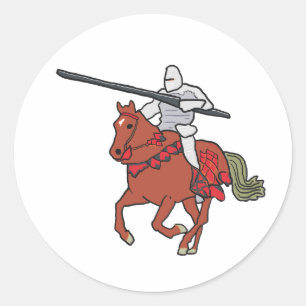 Steekspelridder Ronde Sticker