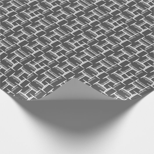 Steel Beam Engineer Pattern Cadeaupapier (Hoek)