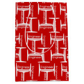 Steel Beam Engineer Pattern Medium Cadeauzakje (Voorkant)