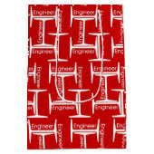 Steel Beam Engineer Pattern Medium Cadeauzakje (Achterkant)