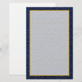 Steel Blue Brick Fine Lined Stationery Briefpapier (Voorkant / Achterkant)