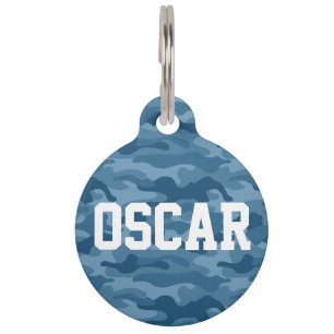 Steel Blue Monocolor Camo Huisdierpenning