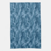 Steel Blue Monocolor Camo Theedoek (Verticaal)