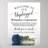 Steel Blue Roos Chic Unplugged Wedding Ceremony