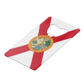 Steel Bottle Opener avec drapeau de Floride, USA (Devant Angle)