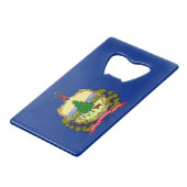 Steel Bottle Opener avec drapeau du Vermont, États (Devant Angle)