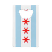 Steel Bottle Opener avec le drapeau de Chicago, US (Dos)
