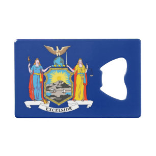 Steel Bottle Opener avec le drapeau de New York, U
