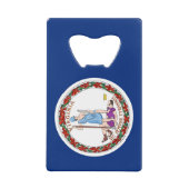 Steel Bottle Opener avec le drapeau de Virginie, U (Devant)
