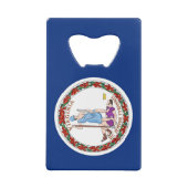 Steel Bottle Opener avec le drapeau de Virginie, U (Dos)