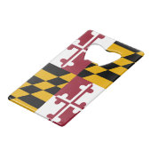 Steel Bottle Opener avec le drapeau du Maryland, U (Devant Angle)