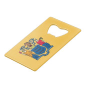 Steel Bottle Opener avec le drapeau du New Jersey, (Devant Angle)