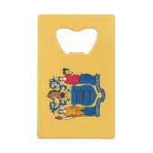 Steel Bottle Opener avec le drapeau du New Jersey, (Dos)