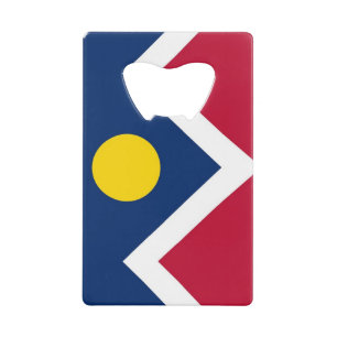 Steel Bottle Opener met vlag van Denver, Verenigde Kredietkaart Flessenopener