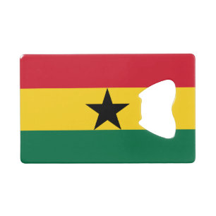 Steel Bottle Opener met vlag van Ghana Kredietkaart Flessenopener