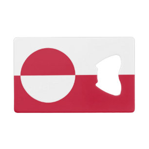 Steel Bottle Opener met vlag van Groenland Kredietkaart Flessenopener