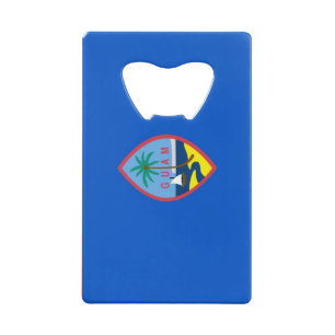 Steel Bottle Opener met vlag van Guam, USA Kredietkaart Flessenopener