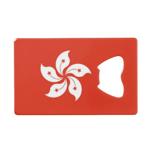 Steel Bottle Opener met vlag van Hongkong Kredietkaart Flessenopener