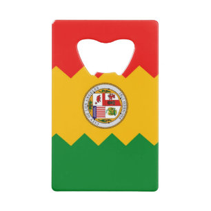 Steel Bottle Opener met vlag van Los Angeles Kredietkaart Flessenopener