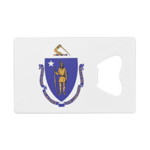 Steel Bottle Opener met vlag van Massachusetts USA Kredietkaart Flessenopener