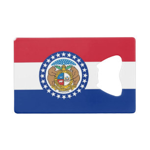 Steel Bottle Opener met vlag van Missouri USA Kredietkaart Flessenopener